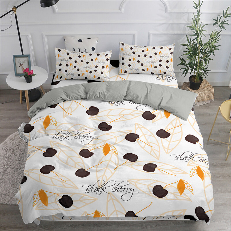 Leaf Blade Bedding Set Queen 3D Cute Printed Duvet Cover Bedclothes 2/3pcs Home Textiles Luxury High Quality Bedspread