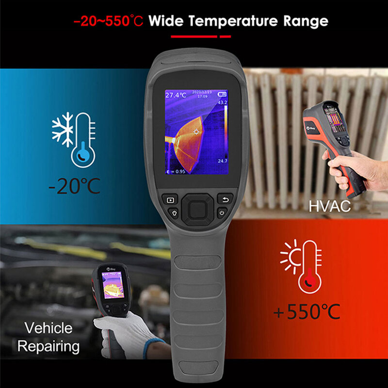 A-BF termocamera a infrarossi termocamera termocamera portatile 49152 pixel industria termografia HD pavimento riscaldamento a parete Test del tubo