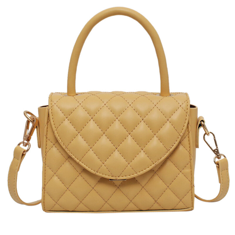 Women's bag 2021 new Lingge cross stitch fashion handbag Single Shoulder Messenger Bag