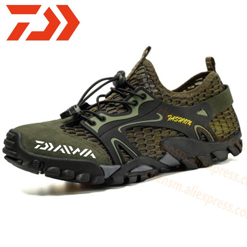 새로운 Daiwa 낚시 물 신발 남자 비치 야외 물 신발 등산 신발 서핑 여자 빠른 건조 Dawa 낚시 신발 Size39-50