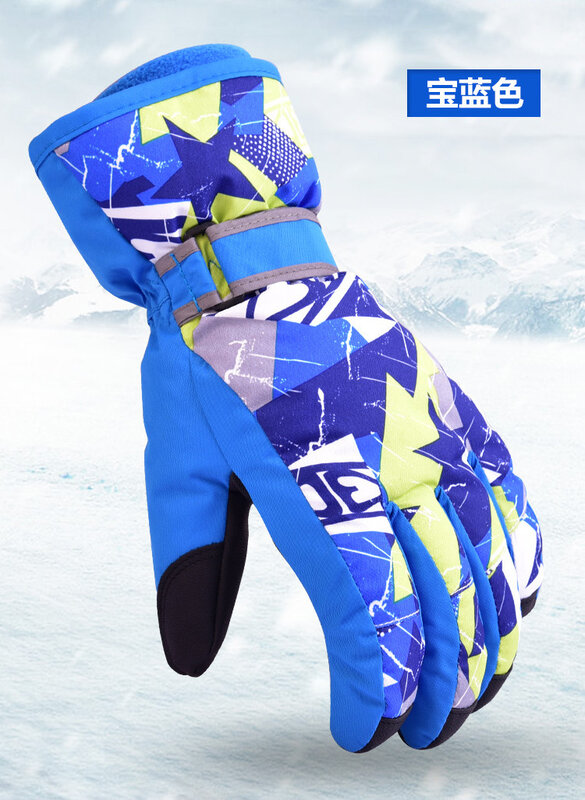 겨울 방수 및 따뜻한 스노우 보드 스키 장갑 남자와 여자의 어린이 스키 장갑 통기성 공기 다양 한 크기