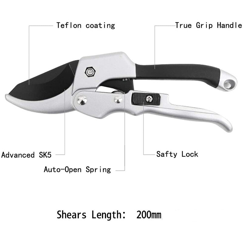 MAIYUE SK5 Garden Pruning Shears Hand Garden Pruners Shrub Garden Scissor Tool Stainless Steel  Fruit Picking Scissors