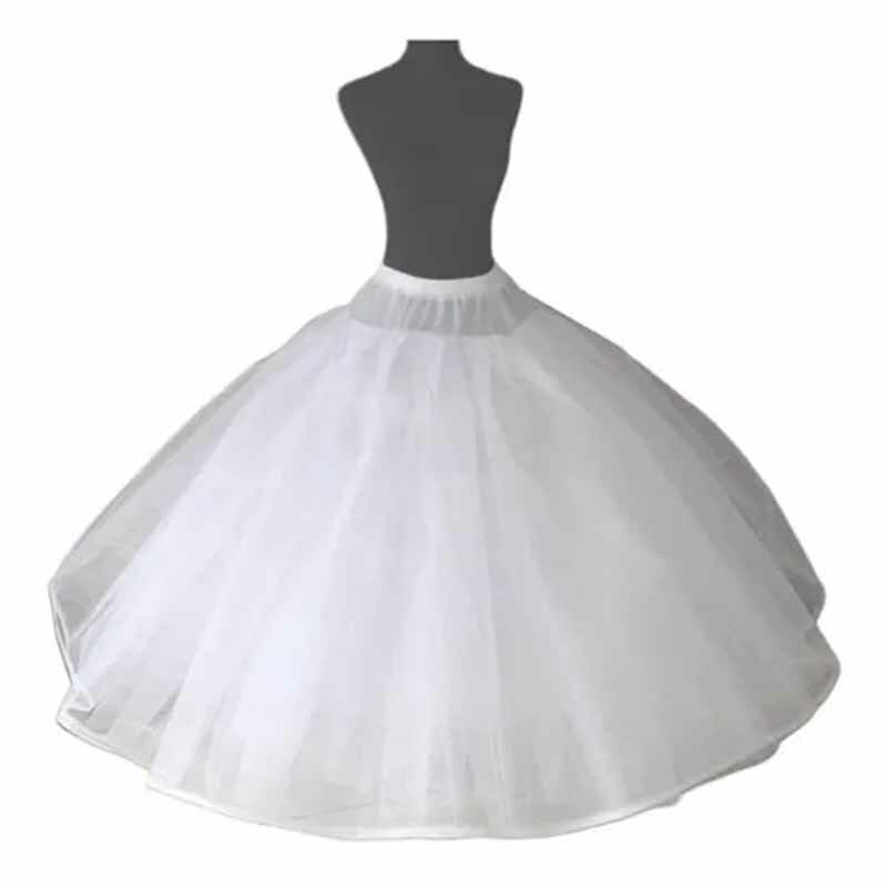Hoopless 8 Layers Hard Tulle Wedding Petticoats Luxury Princess Quinceanera Dresses Underskirt Long Crinoline Tulle S40