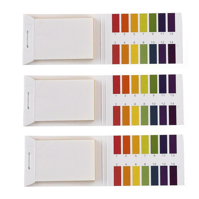 80 Strips/Set Ph Test Papier Water Cosmetica Bodem Zuurgraad Teststrips Met Controlekaart 1-14 Litmus papier