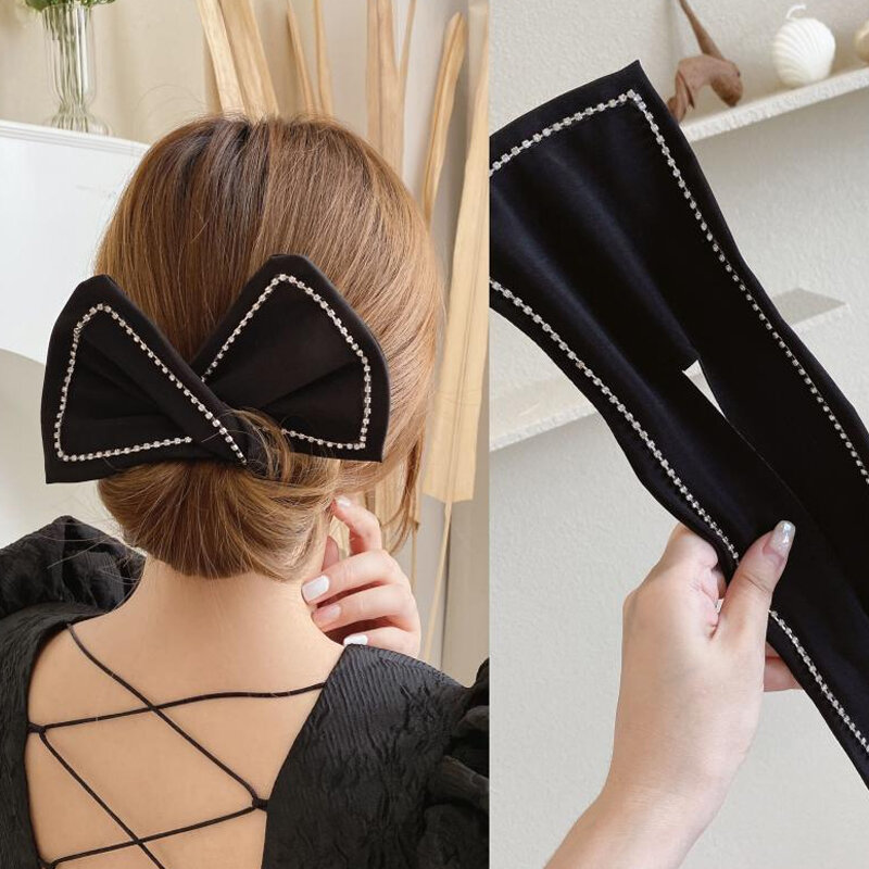 1pc mulher strass pérola flor cabelo bun maker diy ferramenta de penteado para senhoras acessórios para o cabelo nupcial hairband