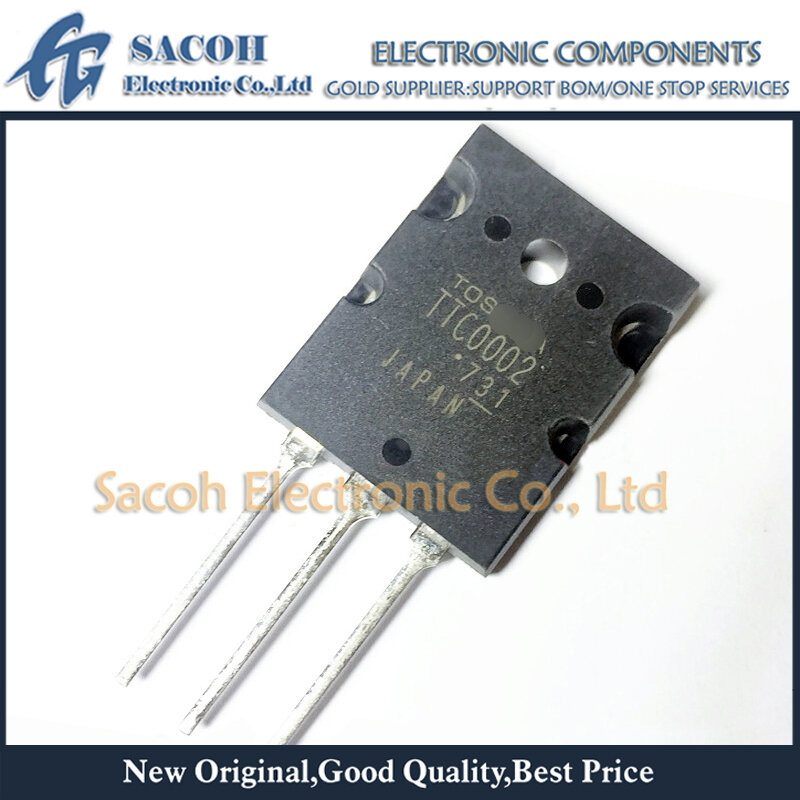 Transistor amplificateur de puissance TTC0002 + TTA0002 TO-3PL NPN + PNP, 5 paires