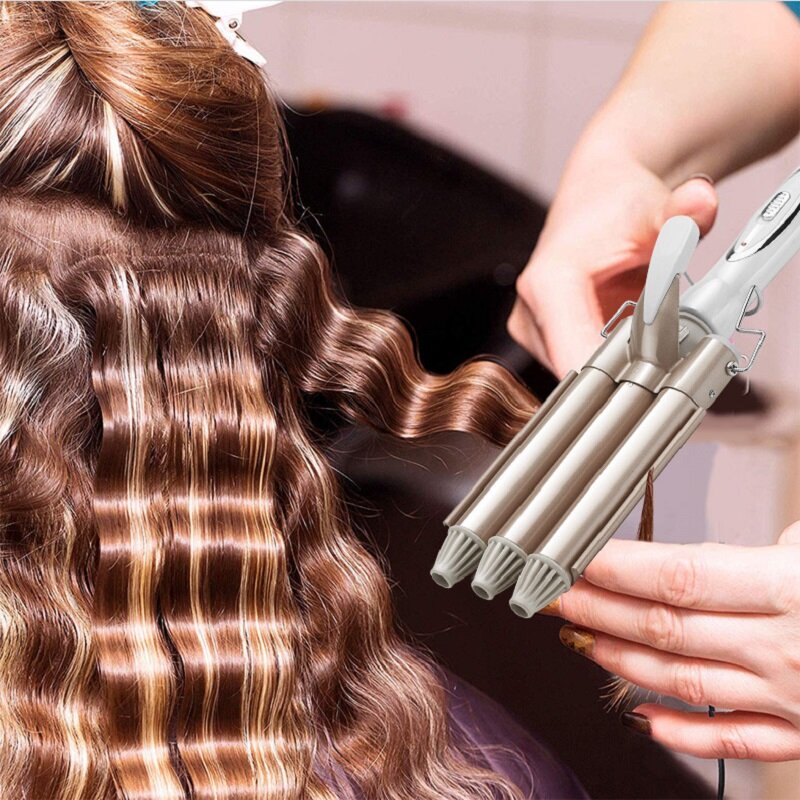 Curling Iron New Lazy Electric Curling Iron Three-tube Omelet Curling Iron Long-lasting Stable Curling Styling Tool