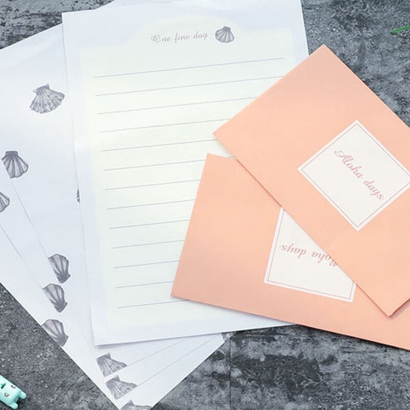 1 Set/6 Pcs Korean Creative Small Fresh Flowers Letter Paper Envelopes Lovely Romantic Colorful Letters Envelopes + Stationery