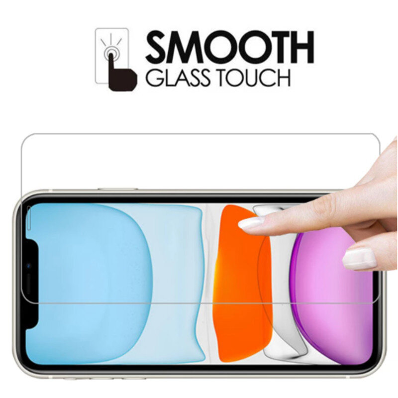 Película de vidro temperado 9h para iphone 11, 3 unidades, proteção para tela, segurança do telefone, proteção para iphone