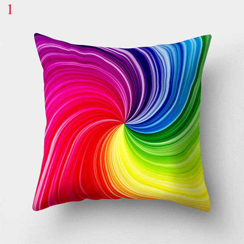 45*45Cm Rainbow Áo Gối Nhiều Màu Sắc Hình Học Pilow Có Đệm Trang Trí Nhà Cho Xe Hơi Sofa Gối Có gối