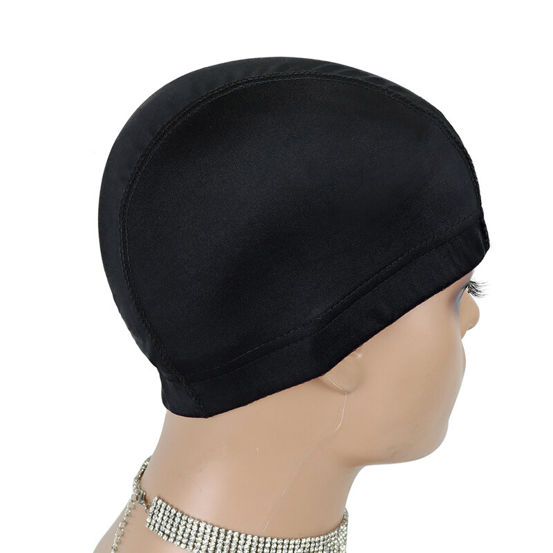 peluca 3Pcs Black Dome Cornrow Wig Caps Easier Sew In Hair Stretchable Weaving Cap Elastic Nylon Breathable Mesh Net hairnet