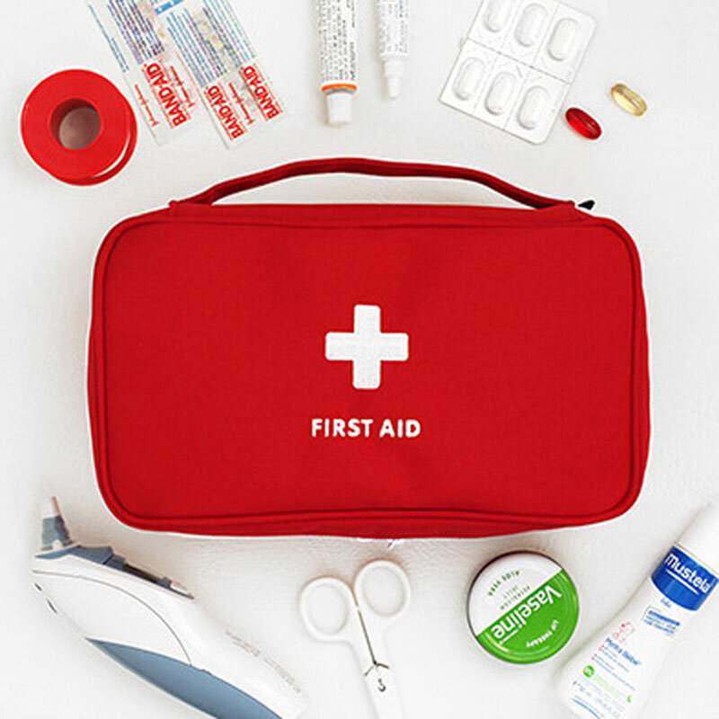Kit d'urgence de grande capacité, boîte de rangement portable à domicile, Kit de premiers soins pochette d'extérieur voyage Camping paquet petit sac à médicaments