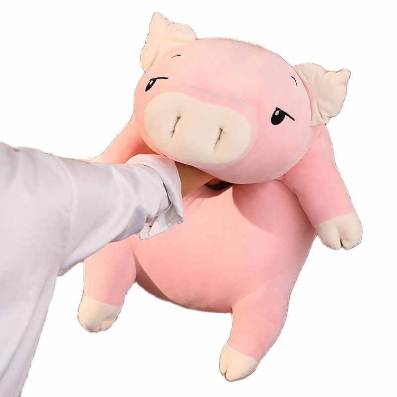40-75cm mole porco recheado boneca deitado de pelúcia piggy brinquedo animal macio plushie mão mais quente travesseiro cobertor crianças bebê presente reconfortante