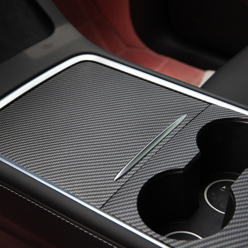 Nowy Model Y 2021 kontrola centralna naklejki na panele Film dla Tesla Model Y akcesoria konsola główna samochodu ochronna łatka biała