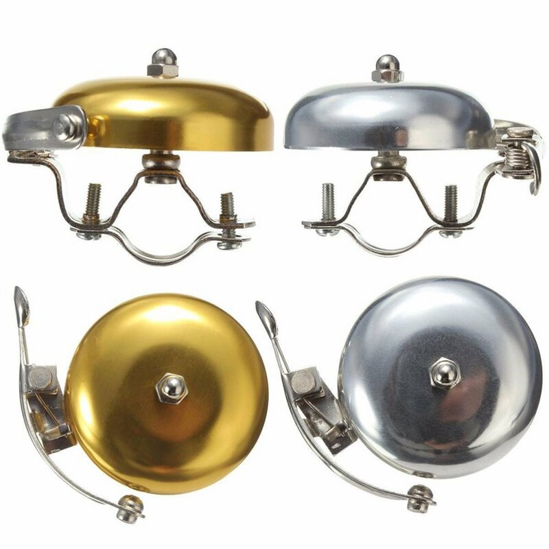 Vintage Classic Bicycle Bell Ring Cycling Bike Brass Retro Upgrades Parts Cycling Bike Warning Horn Loud Gold/Silver Bike Alarm