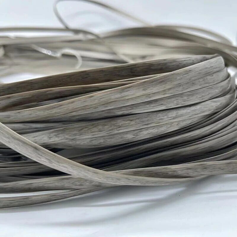 500G 70M Warna Keabu-abuan Kayu Imitasi Colorflat Mulut Sintetis Rotan Menenun Bahan Baku Plastik Rotan, Digunakan untuk Menenun
