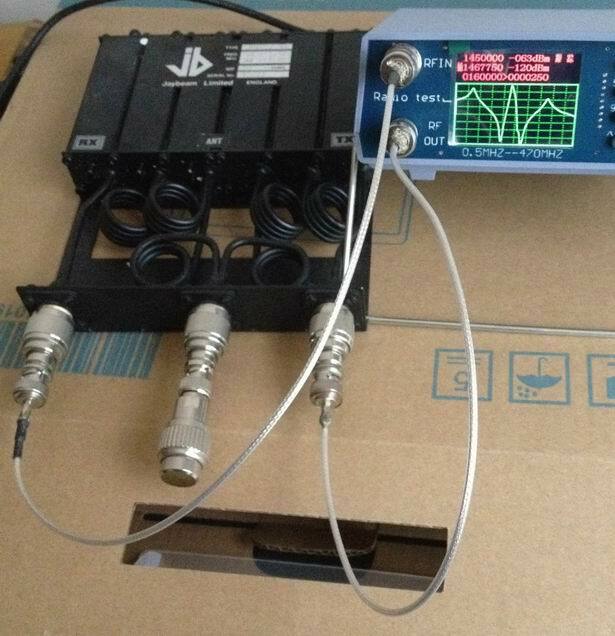 Analizador de espectro de banda Dual U/V UHF VHF, analizador de espectro Simple con fuente de seguimiento 136-173MHz / 400-470MHz