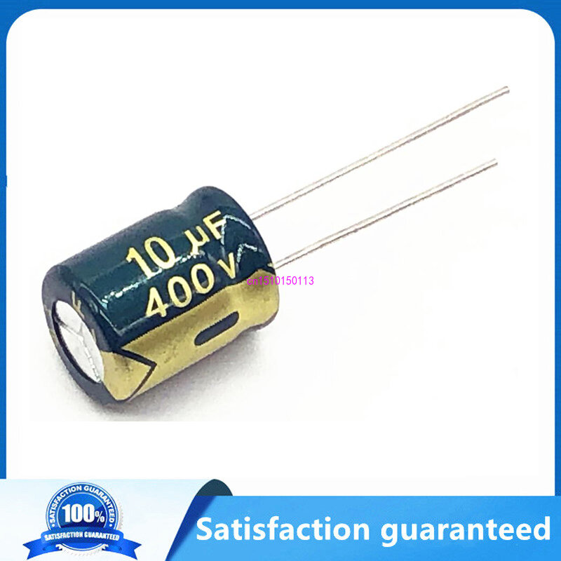 Condensador electrolítico, 100 unidades, 400V10UF, 10UF, 500 V, Volumen 10x17, 10x13, nueva calidad
