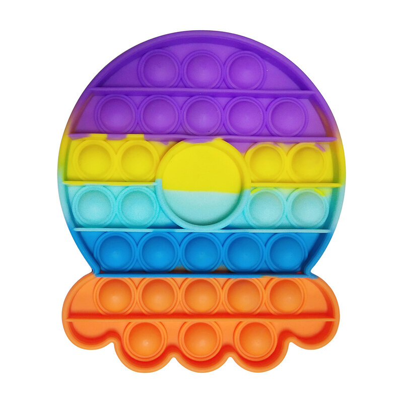 Regenboog Fidget Speelgoed Push Bubble Zintuiglijke Voor Autisme Behoeften Anti-Stress Game Stress Squishy