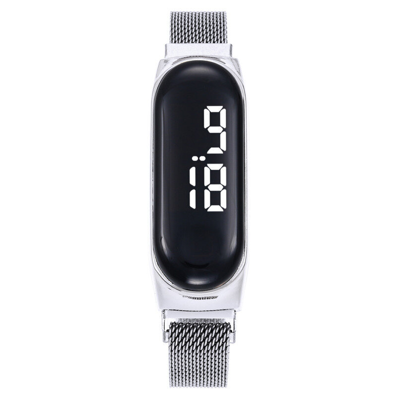 Reloj deportivo Digital para mujer y hombre, pulsera con pantalla táctil y banda magnética, con pantalla LED retroiluminada, Unisex, 2020
