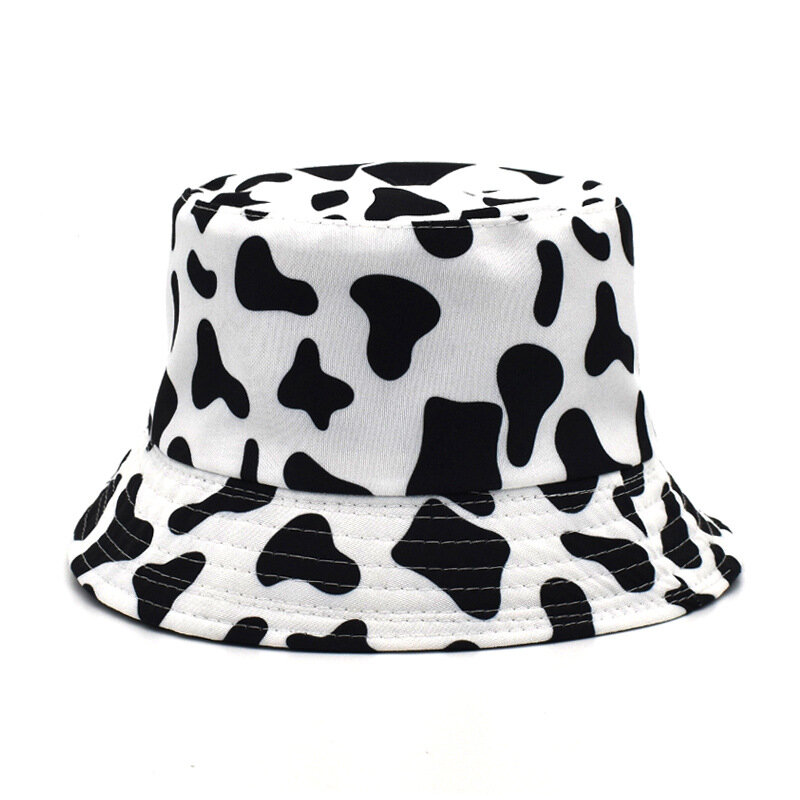 الصيف للجنسين طباعة دلو القبعات النساء طوي UV حماية قبعات عكسها 2 الجانب لبس قبعة الصيد صياد ظلة