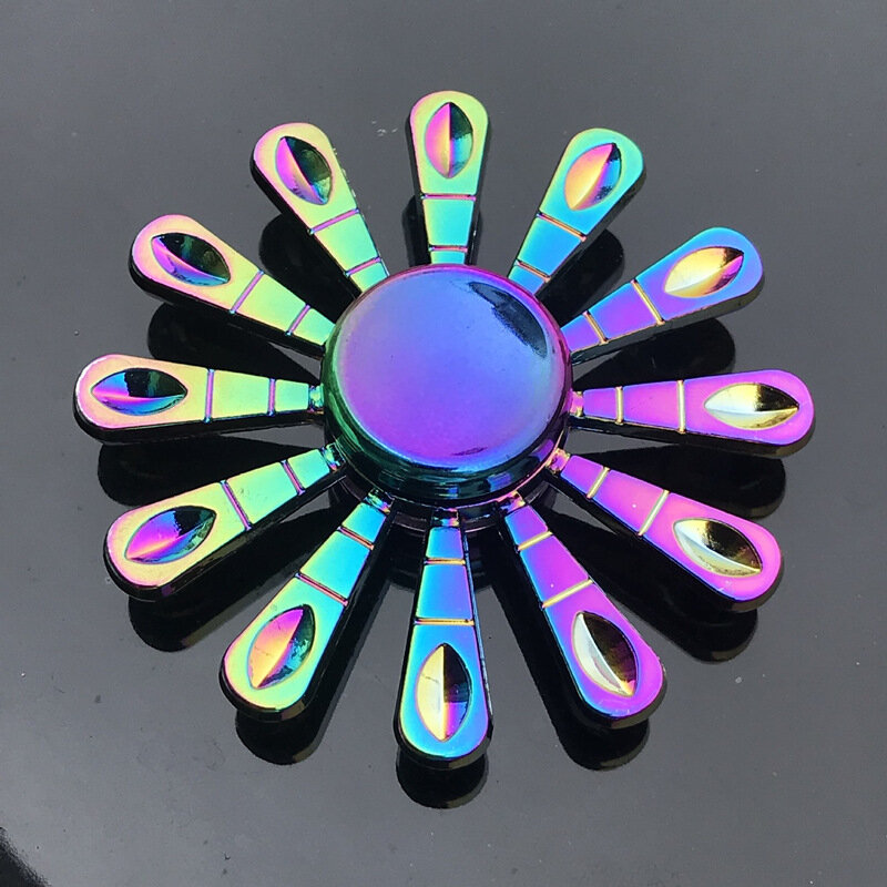 Spinner per dito in metallo arcobaleno R118 cuscinetto Spinner giocattolo giocattoli per adulti per bambini Raytheon fungo 60-65mm Fidget Spinner 2019
