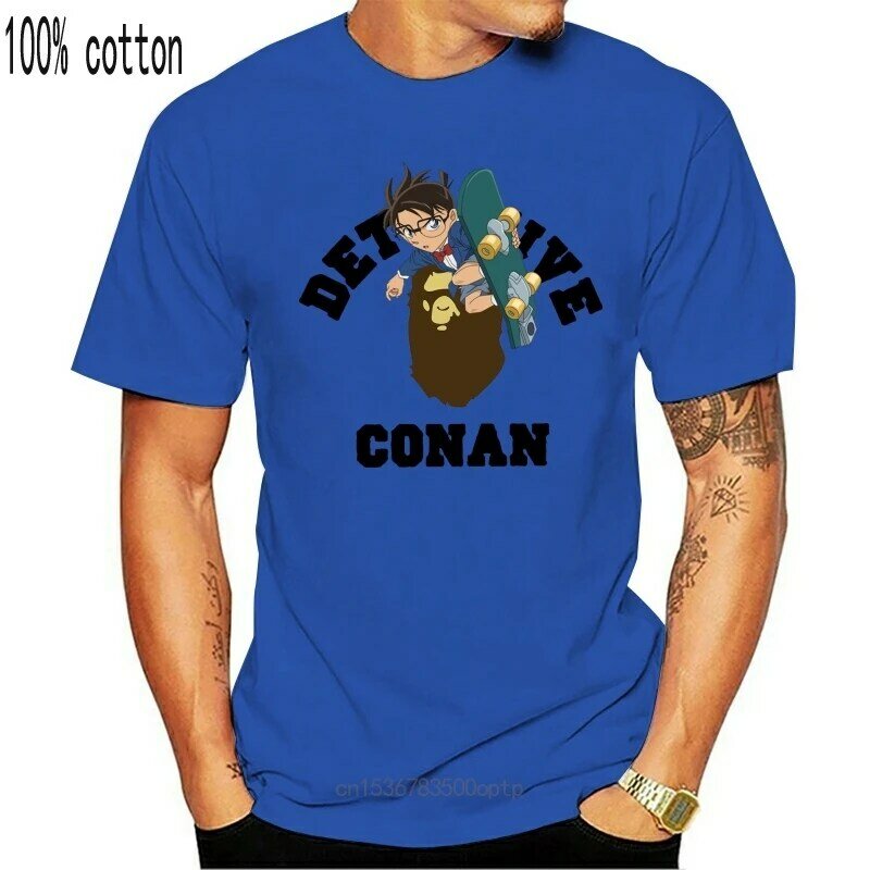Новая свободная футболка унисекс с детективом Конаном, размер L
