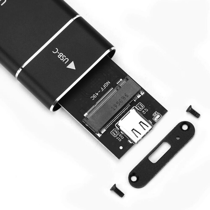 Aluminium USB 3,1 Gen 1 Typ C zu B Schlüssel M.2 SSD Fall Externe SSD Gehäuse Typ C Adapter Externe SSD Gehäuse Für Notbook PC