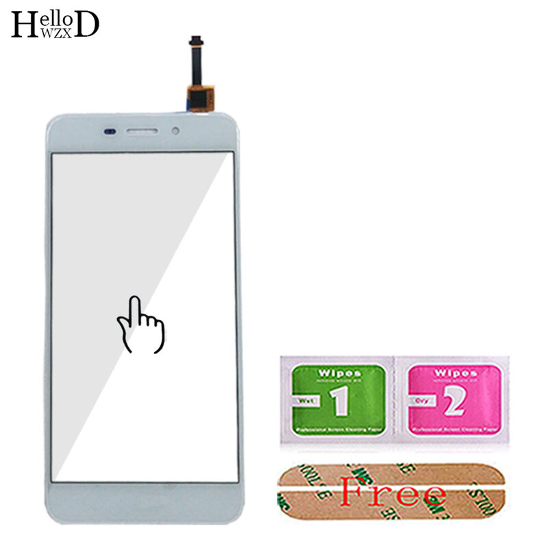 Kit de reposição de tela de toque para celular huawei, toalhetes sensíveis ao toque de 3m para honor honor 6a 6c (v9 play) 6c pro