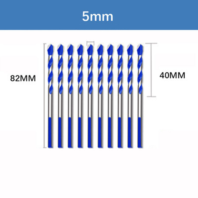 10pcs 3mm 4mm 5mm Multi-functional Glass Drill Bit Triangle Drill Bits For Ceramic Tile Concrete Glass Marble
