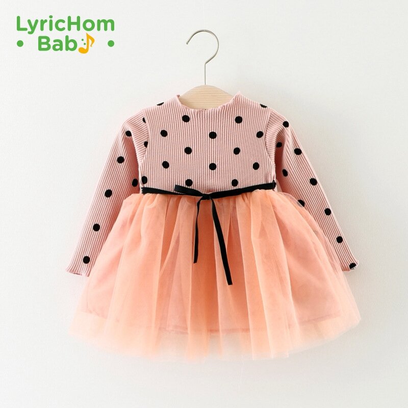 LyricHom-vestido navideño para niñas pequeñas, ropa de manga larga para bebés, vestidos infantiles de princesa de malla antideslizantes para niñas, 2020