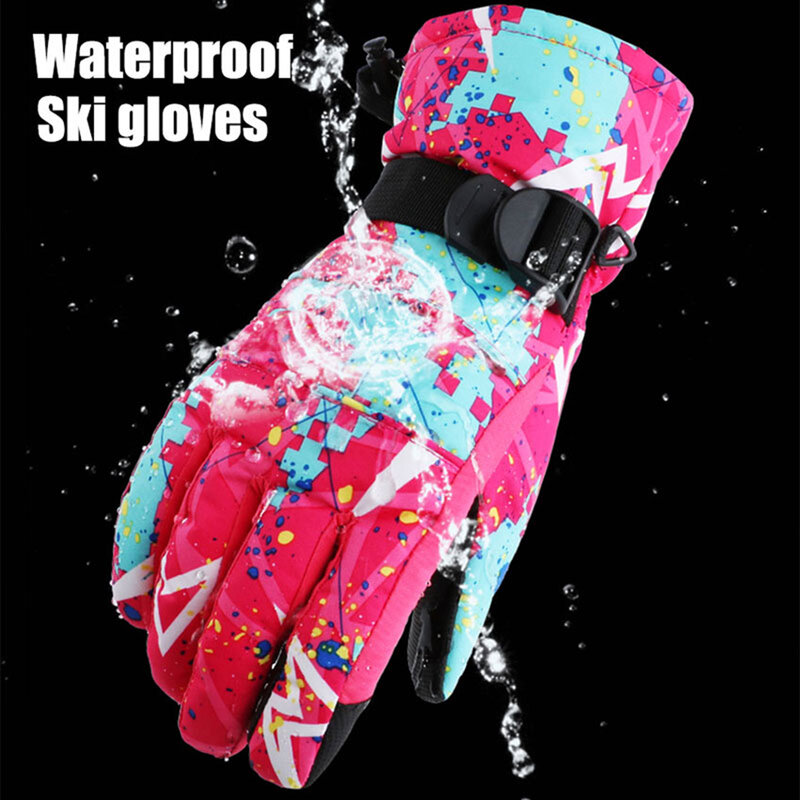 قفازات التزلج على الجليد مع شاشة تعمل باللمس للرجال والنساء ، قفازات الثلج ، معطف واق من المطر ، للجنسين
