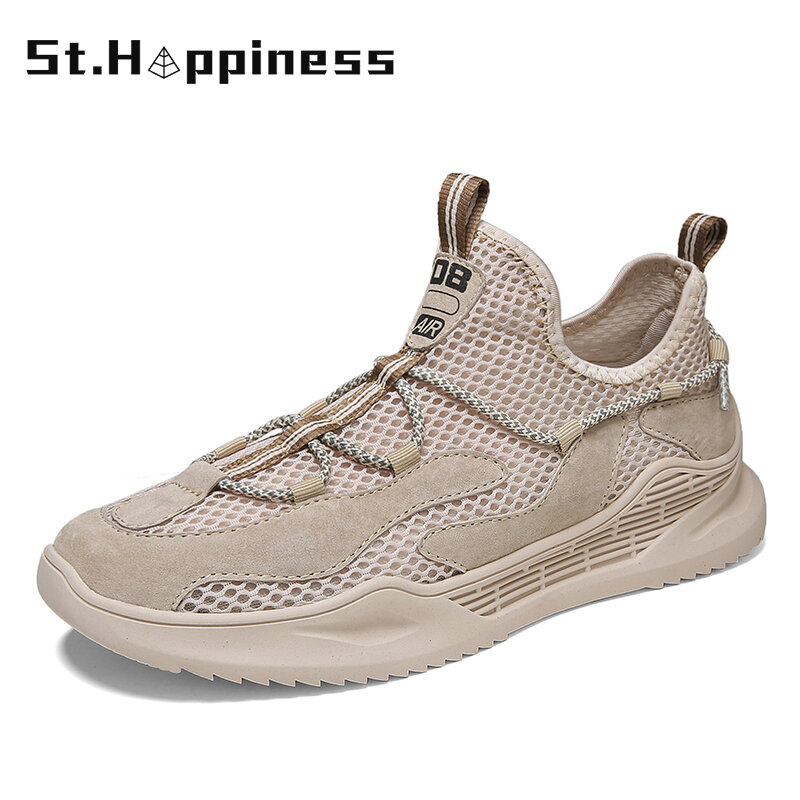 2021 New Summer Men Sneakers Fashion Mesh Casual Sneakers Outdoor Slip-On Walking Shoes Lightweight Soft Sports Shoes Big Size
