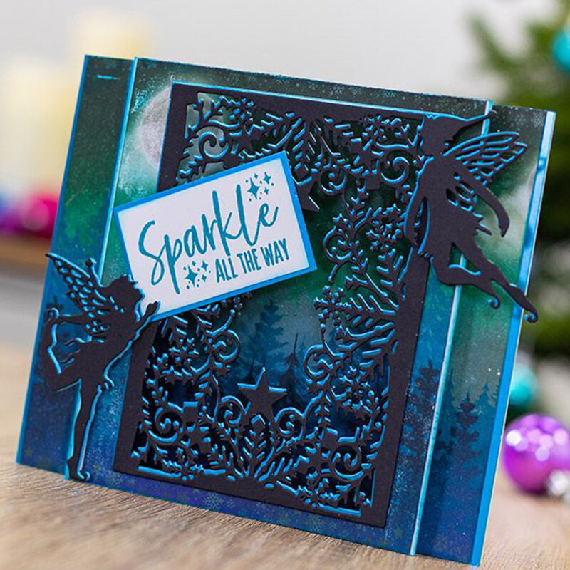 Metal Cutting Dies Rectangle Snowflake Pattern Star Frame Scrapbooking Album Paper DIY Cards Crafts Embossing Die Cuts New 2019
