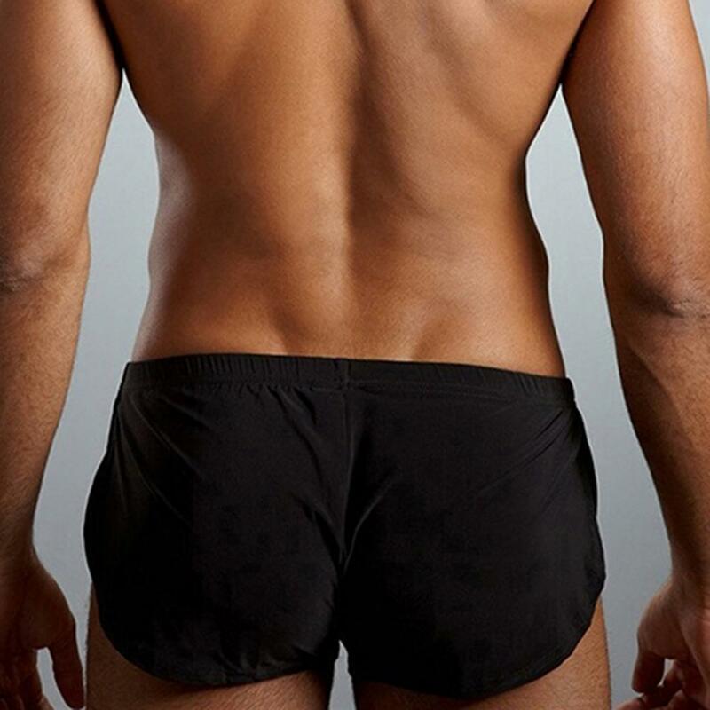 Masculino sexy suave segmentação casual esporte casa solta shorts calças roupa interior