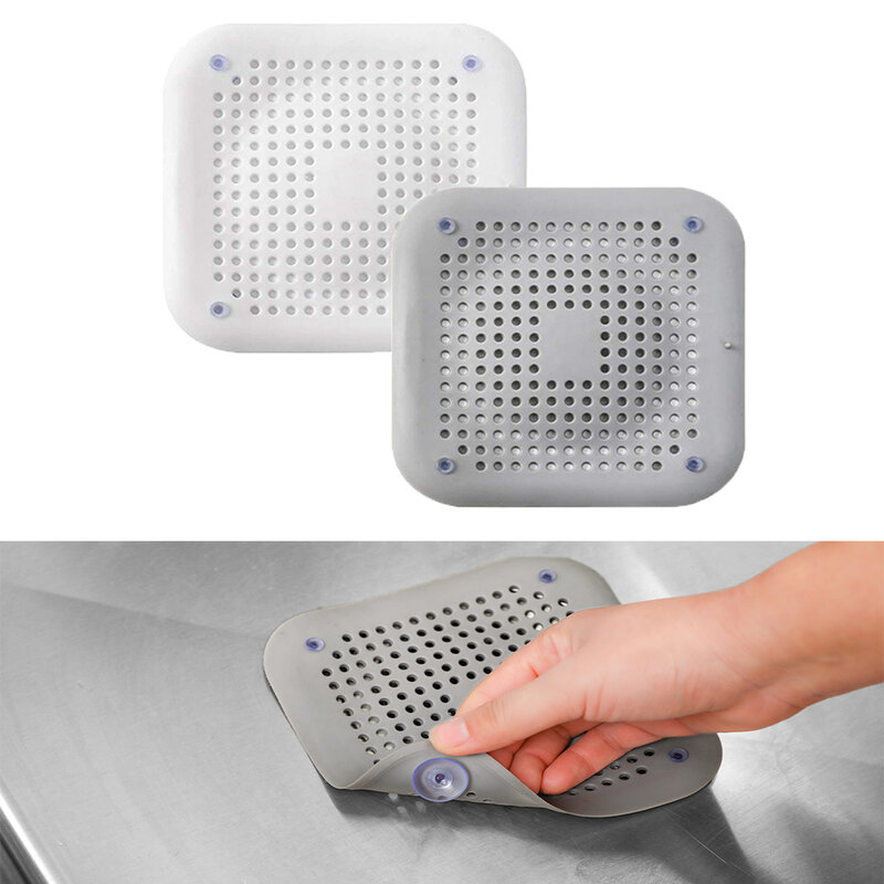 High-quality Non-slip TPR Material Kitchen Sink Strainer Hair Catcher Shower Drain Cover With Suckers