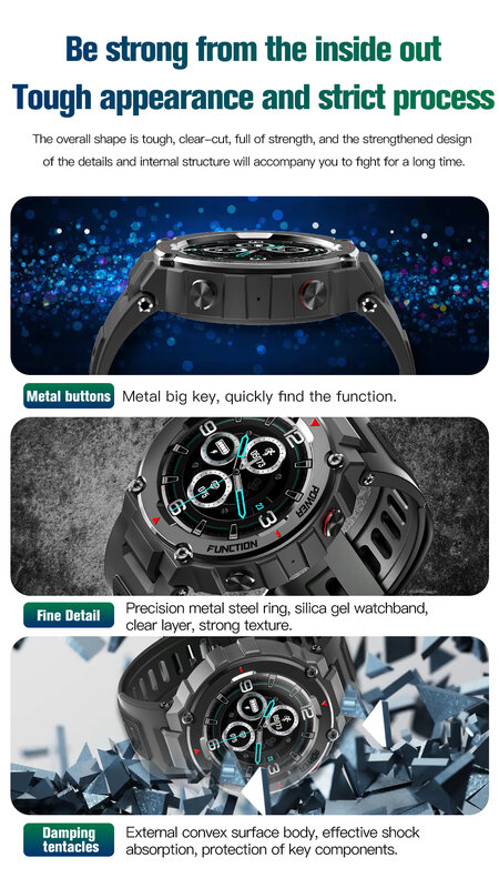 CZJW F26 Smart Watch Men 2021 nowy prezent dla taty połączenie Bluetooth dostosowane pokrętło zegarek sportowy Smartwatch opaska monitorująca aktywność fizyczną Android ios