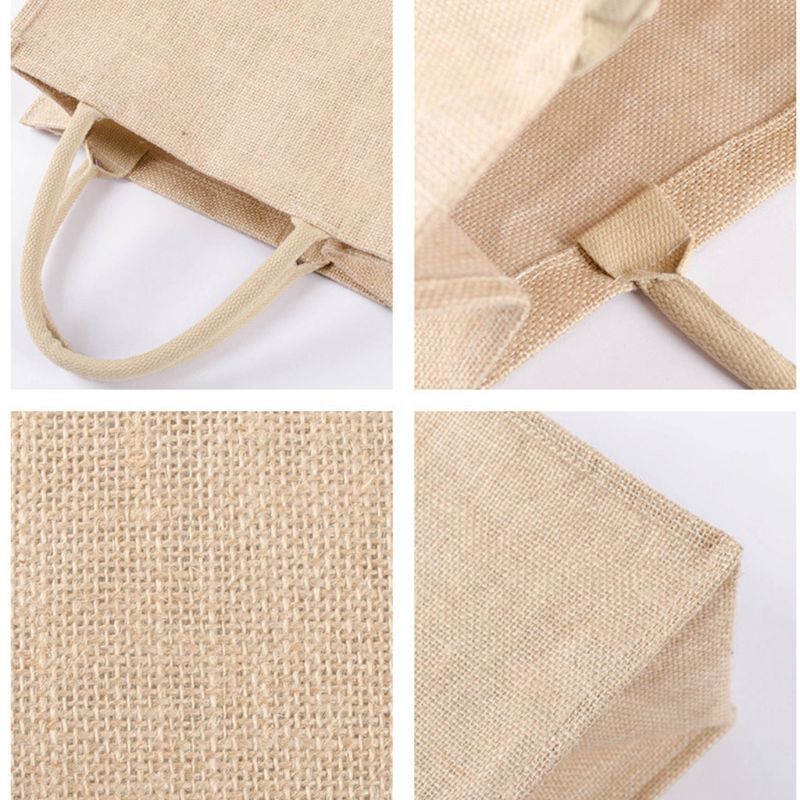Portable Jute Reusable Tote Shopping Bag Grocery Organizer Storage Pouch New 2021