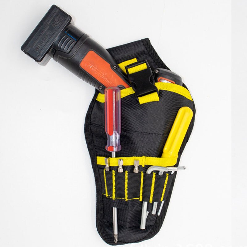 Multi-Functional Waterproof เจาะ Holster เอวกระเป๋าเครื่องมือไฟฟ้าเครื่องมือเข็มขัดกระเป๋าค้อนประแจไขควงกระเป๋...