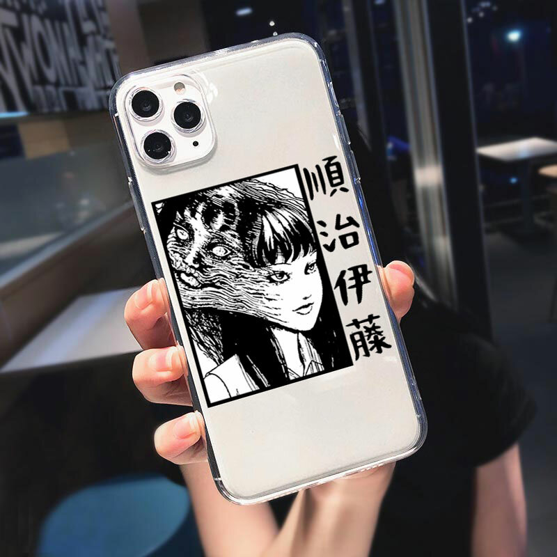 Junji Ito Collection Tees Horror Phone Soft Clear Case For iphone 11 12 Pro Max 13 Mini XS Max XR X 7 8 Plus 6s 6 Fundas Coque