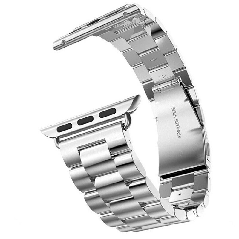 Pulseira de aço inoxidável para apple watch band 40mm 44mm 5 4 3 pulseira de relógio 38mm 42mm pulseira esporte metal pulseira para iwatch 3 2 1
