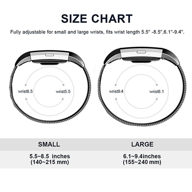 Stainless Steel Magnetic Milanese Loop Band untuk Fitbit Charge 2 Band Pengganti Tali Gelang untuk Fitbit Charge 3 4 Gelang Jam