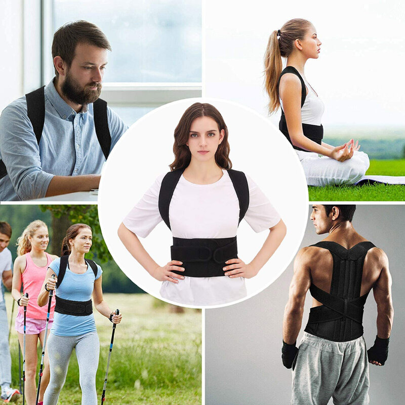YUKUI Posture Corrector Back Posture Brace Clavicle Support Stop Slouching and Hunching Adjustable Back Trainer Unisex Back pain