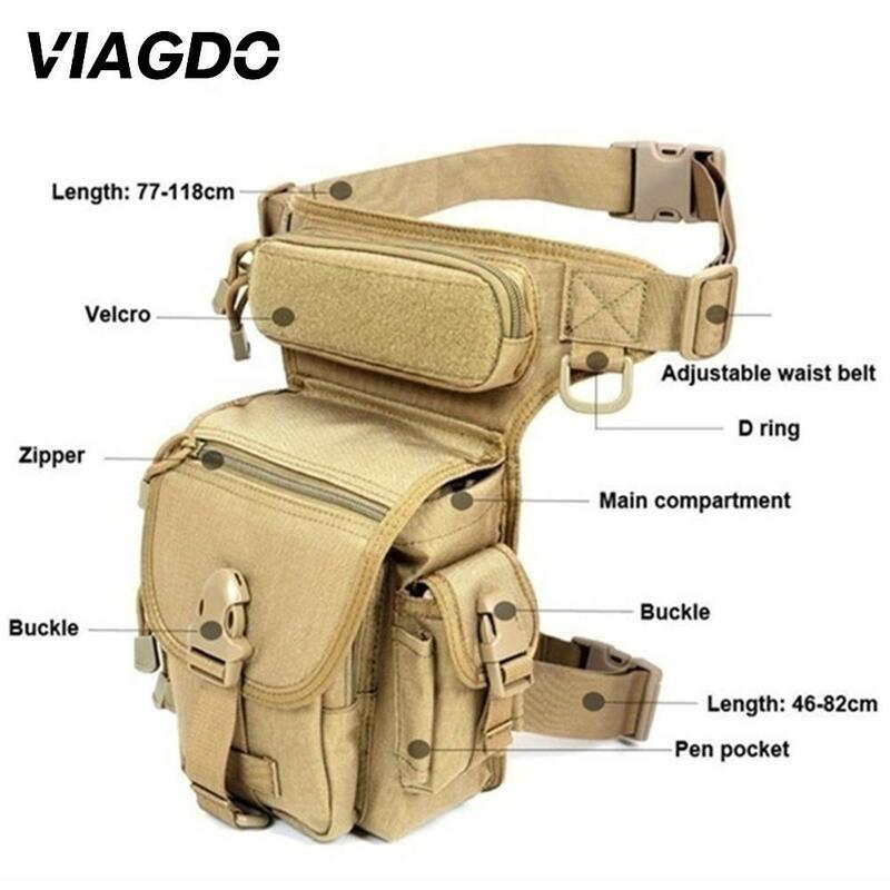 800D Tactical bag Waterproof Military  armor Hunting Tool Leg Bag Tactical Fanny Thigh Pack Motorcycle Riding Waist Pack new