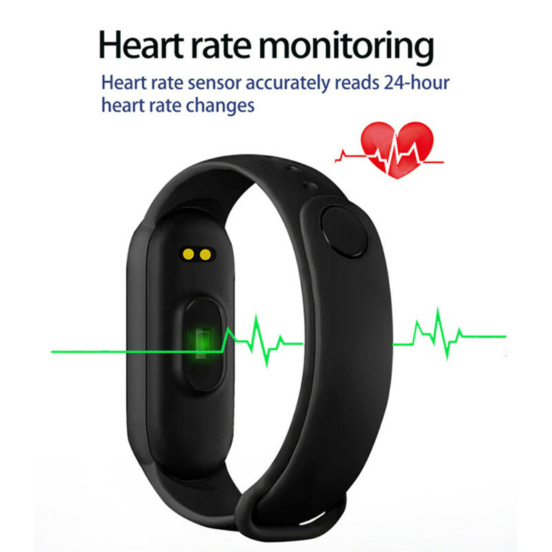M6สมาร์ทสร้อยข้อมือสมาร์ทมัลติฟังก์ชั่นกีฬาฟิตเนสนาฬิกา Heart Rate ความดันโลหิตสุขภาพ Pedometer Fitness Tracker