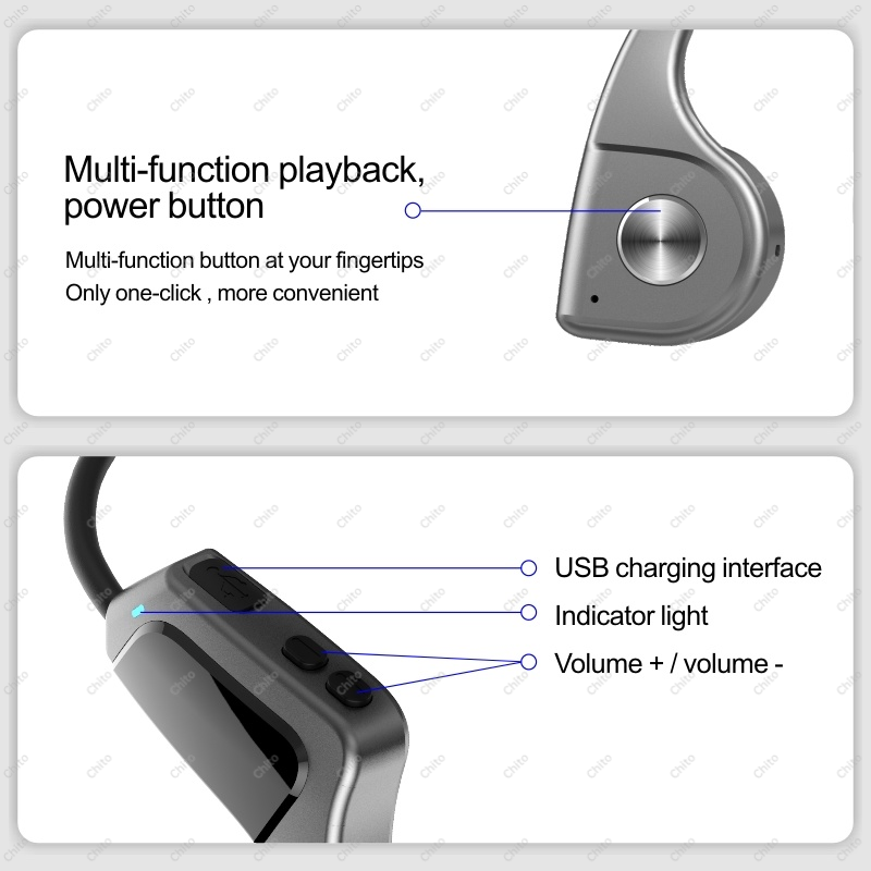 Fineblue F806 Bone Conduction Earphone TWS Bluetooth-compatible  Lotus Bone Conduction Headsets Wireless Waterproof Ear Hook Run