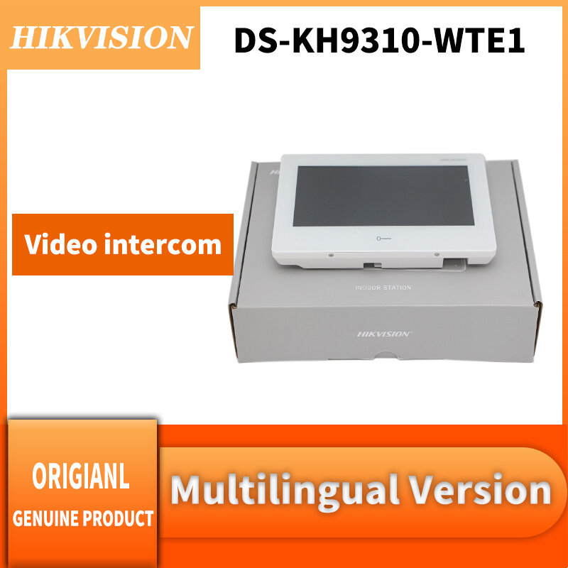 のhikvision DS-KH9310-WTE1 7インチtftスクリーン屋内モニター多言語、poe、アプリhik-接続、無線lan、ビデオインターホン