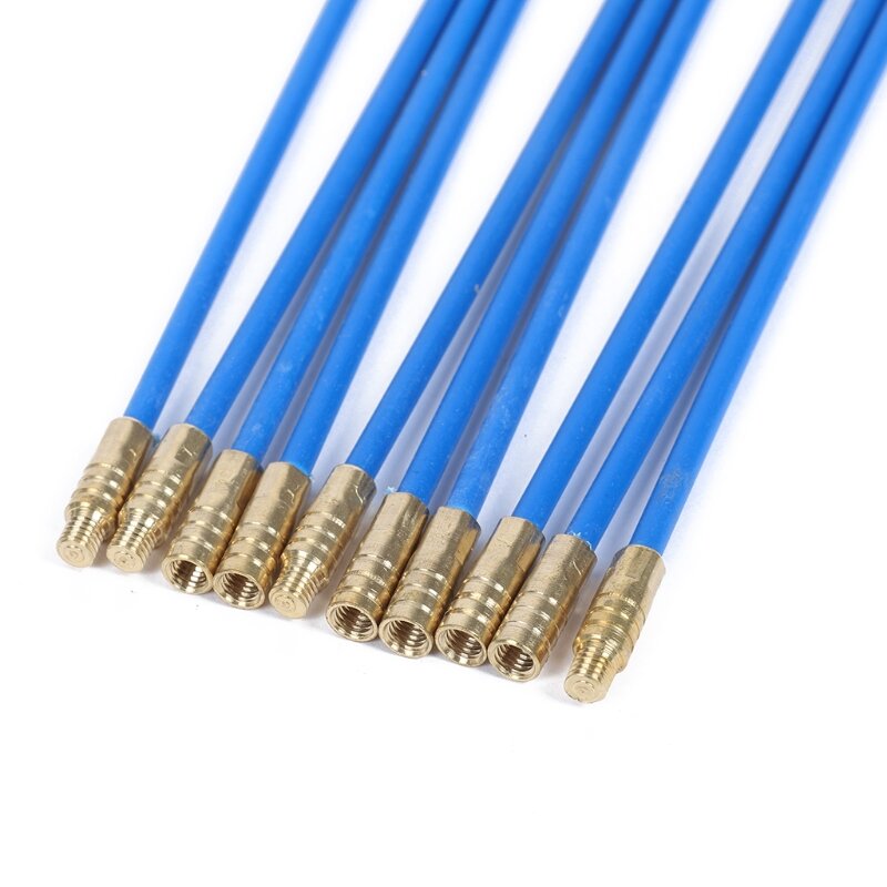 Kit de cinta de fibra de vidrio para pesca, extractor eléctrico de cables de fibra de vidrio, color azul, de 33cm, 10 Uds., R7UB