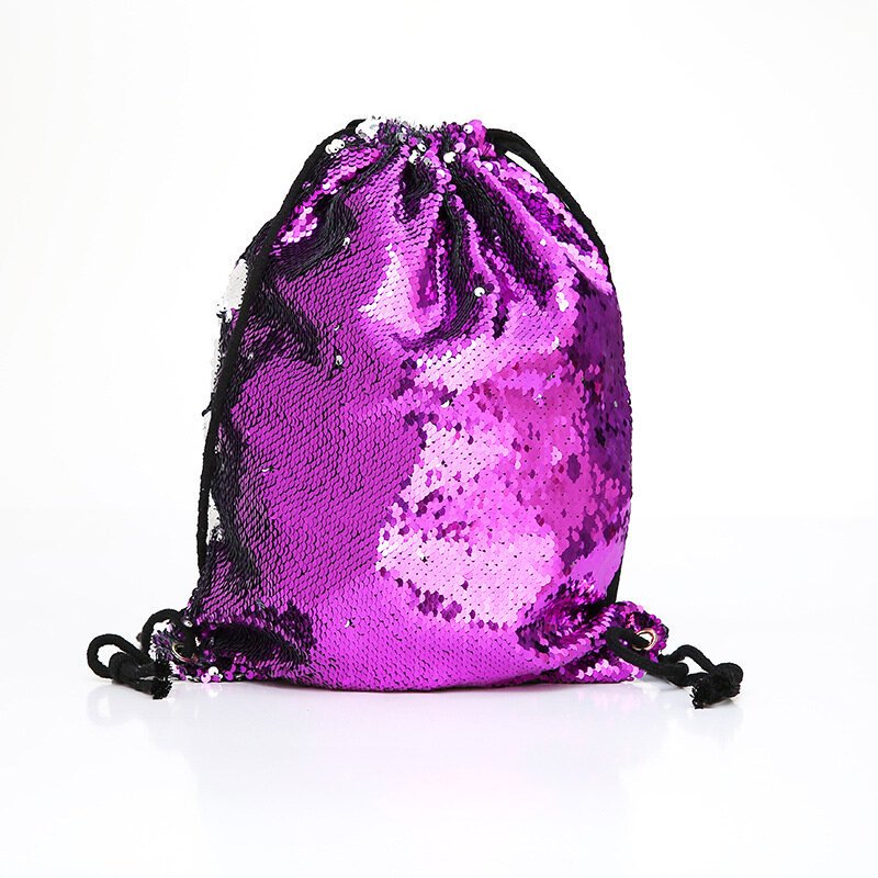 2021 Cheap Sequin Paillette Women Lady Grils Students Drawstring Light Weight Backpack