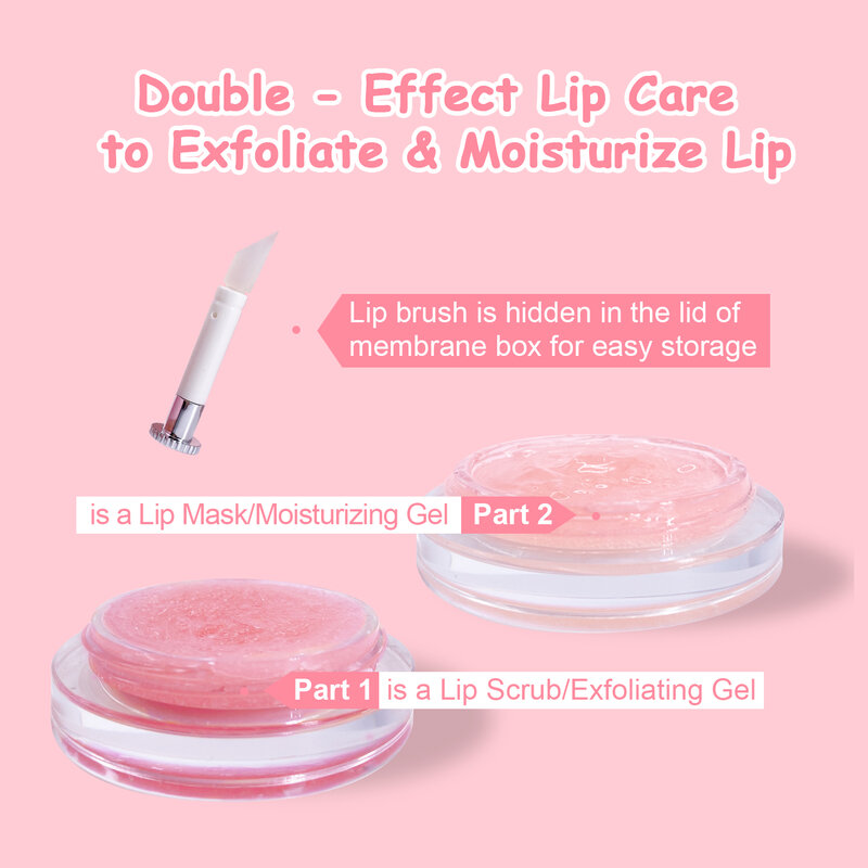 Lippenbalsam langlebig Feuchtigkeitsspendende Gel Tief Reparatur Lippen Maske Doppel-Wirkung Lip Care zu Pflegende und Peeling lip Peeling